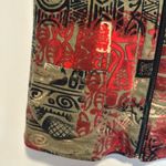Paisley & Sage Sz: S Abstract Colorful Full Zip Reversible Vest w/pockets. Red Photo 7