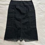 Marithe Francois Girbaud dark wash denim midi skirt Sz small Blue Photo 4