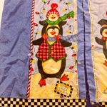 VTG handmade xl Penguin Christmas Vest Women Holiday Party Fun Snowman Lights Blue Photo 3