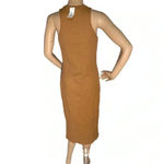 NWT Francesca's Womens Medium Beige Tank Dress Sleeveless Ribbed Knit Midi Tan Photo 7