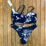 Cupshe  Floral Print Tie Front Swimsuit Two Piece Bathing Suit‎ Medium Photo 8