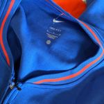 Nike NWT  Colorblock Long Sleeve 1/4 Zipper Sweatshirt Blue Orange Medium Photo 5