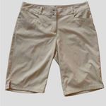 Adidas  10” golf shorts Tan Women’s Size 6 Athleisure Country Club Neutral Photo 0