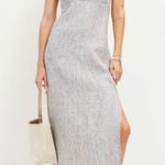 Reformation Size 2 NEW Allira Linen Midi Dress Vineyard Photo 9