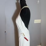 Mac Duggal IEENA for  Zuri Beaded Halter White Jersey Gown size 6 Photo 10