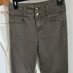 Tinseltown  Juniors Stretch High Waisted Skinny Pants in Olive Green Photo 1