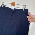 AnotherEight london navy blue high waisted wide leg dress pants capris size 14 Photo 6