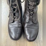 A SOLIANI MILANO Gothic Core Combat Brown Pebbled Leather Lace Up Boots SZ 36.5 Photo 2