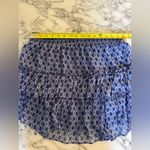 MISA Los Angeles NWT Blue Geometric Tiered Ruffle Mini Skirt | Made in USA | Size Large Photo 6