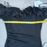 XScape  Ruffle Off The Shoulder Cocktail Dress Black 16 Petite Photo 5