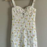 For Love & Lemons NWT  Celia Mini Dress / White floral  / Size XS Bamboo Photo 1