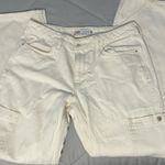 ZARA Jeans Cargo Wide-Leg Cream 6 Photo 3