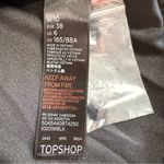 Topshop  Velvet Burnout Polka Dot Asymmetrical Hem Mini Dress in Black Size 6 Photo 13