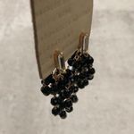 Anthropologie  Black Waterfall Beaded Drop Earrings NEW Photo 2