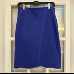 Philosophy Classic Chic Blue Pencil Skirt Career Gold Exposes Zipper Size 6 S Photo 6