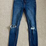 Hollister  dark wash blue high rise super skinny jeans in size 3 short or 26 x 28 Photo 0