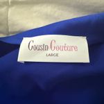 Cousin Couture  Blue Strapless Satin Mini Dress Photo 4