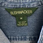 Vintage Bushwacker Denim Holiday Xmas Reindeer Embroidered Jean Shirt Top Medium Blue Photo 3