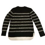 Ralph Lauren  layered cotton blend pullover sweater black white striped size s/p Photo 3