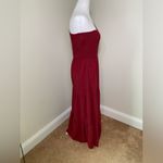 Womens One Shoulder Ankle Length Dress Size Small Red Photo 1