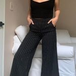 Forever 21 Black Pinstripe Flare Pants  Photo 0