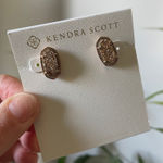 Kendra Scott Elisa Rose Gold Drusy Stud Earrings Designer Boho Chic Clean Girl Photo 0