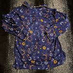 Roller Rabbit Womens XS  long sleeve button down pajama top-celestial print  Photo 1