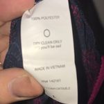 LuLaRoe  Cover Up Shawl Monroe Navy w/ Raspberry Pattern & Fringe Sz L BNWT Photo 4