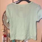 Elodie  Light Green Button Down Shirt Photo 2