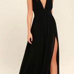 Lulus Heavenly Hues Black Maxi Dress Photo 0