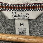 Pressbox  Shaggy Grey Quarter Zip Pullover Faux Fur Medium Photo 2