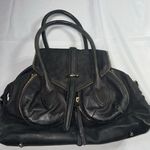 Botkier  Black‎ Leather Gold Hardware Zipper Accent Satchel Bag Photo 15