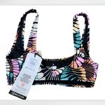 Billabong NWT  A/Div Multi Abstract Tropical Bikini Bra Swimsuit Top Small Photo 2