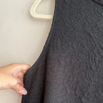 Blu Pepper Black Floral Textured Tank Dress, Swing Dress, Size Medium Photo 5