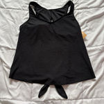 Kona Sol NWT  Womens Size Large Black Tankini Top Summer Beach Bathing Suit Photo 0