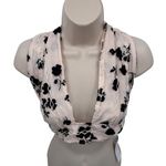 Cider Halter Romantic Top Medium Cream Black Velvet Flower Lace Embroidered NEW White Photo 1