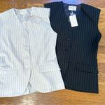 Black Pinstripe Women's Vest size S Photo 10