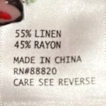 Panama Jack  Jungle Leaf Linen Blend Crop Top Button Front Women. Size M Photo 5