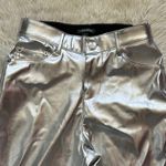 Wild Fable High Rise Flare Casual Metallic Silver Photo 6