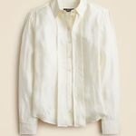 J.Crew  Drapey pleated button-up shirt Ivory Photo 1