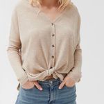 Urban Outfitters Oversized Oatmeal Thermal Top Photo 0