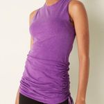 PINK - Victoria's Secret Victoria's Secret PINK Side Tie Ruched Heathered Purple Tank Dress Size XS NWT Photo 3