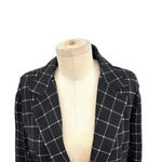 Betabrand  Transcendent Blazer Black‎ Plaid Check Windowpane Size XL Photo 2