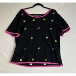 Vintage‎ Hampshire Studio Womens 1X Colorful Embroidered Sweater Heels Purses Photo 0