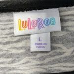 LuLaRoe Black & White Tiger Print Randy Baseball Raglan Sleeve Tee Size Large L Photo 3