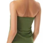 Vince Camuto Riviera Convertible Draped Bandeau Bandini Tankini Top Fern Green M Photo 1