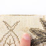 Vintage Handmade White Czechoslovakian Art Deco Beaded Clutch Women One Size Photo 9