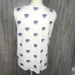 Rivalry Threads NWT NCAA Kansas State Wildcats Womens Medium White‎ Mesh All Over Print Tank Top Photo 2