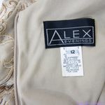 Vintage Alex Evenings floral embellishment‎ top beige/ brown dress, size 12 Photo 12