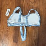 Jessica Simpson  Sunshine Stripe Retro Bikini Top Bluebell Stripe Size L NWT Photo 3
